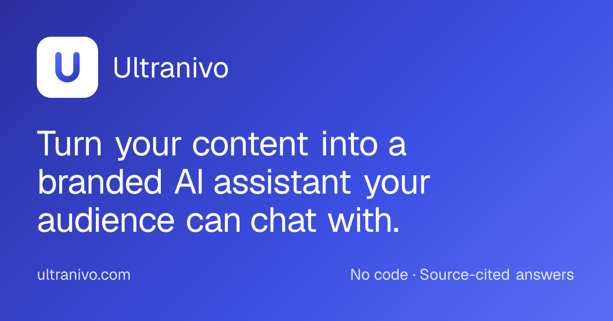 Ultranivo — Branded AI Chatbot SaaS